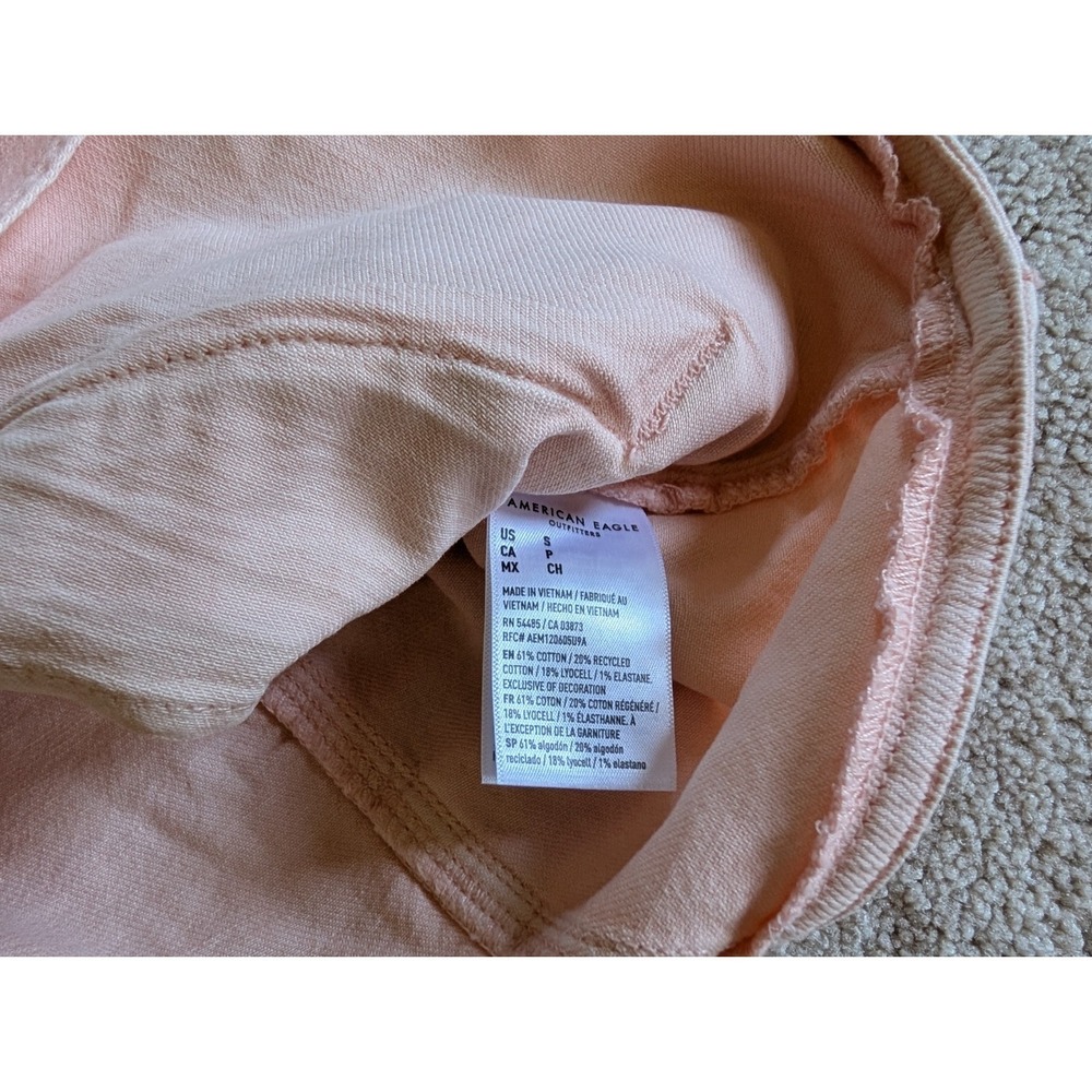 American Eagle Womens Small Denim Jacket Vest Full Zip NWT Biker Trucker Light - Picture 9 of 13
